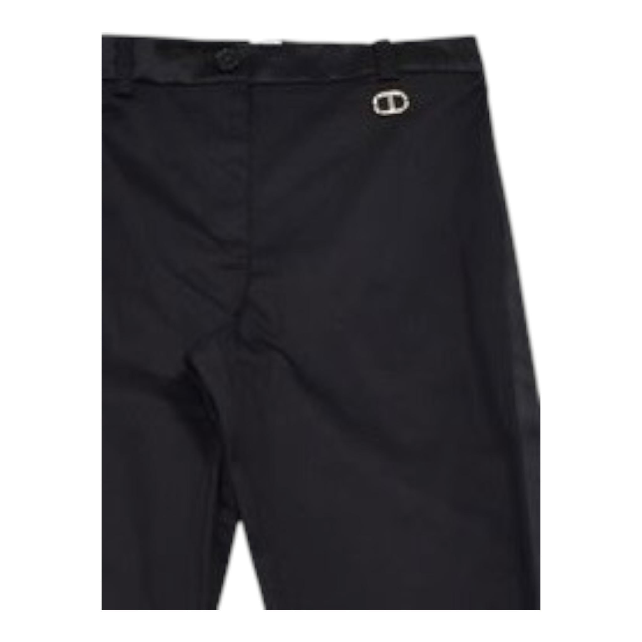Twinset Pantalone Tinta Unita con Logo per Bambina 231GJ2012 NERO TWINSET 