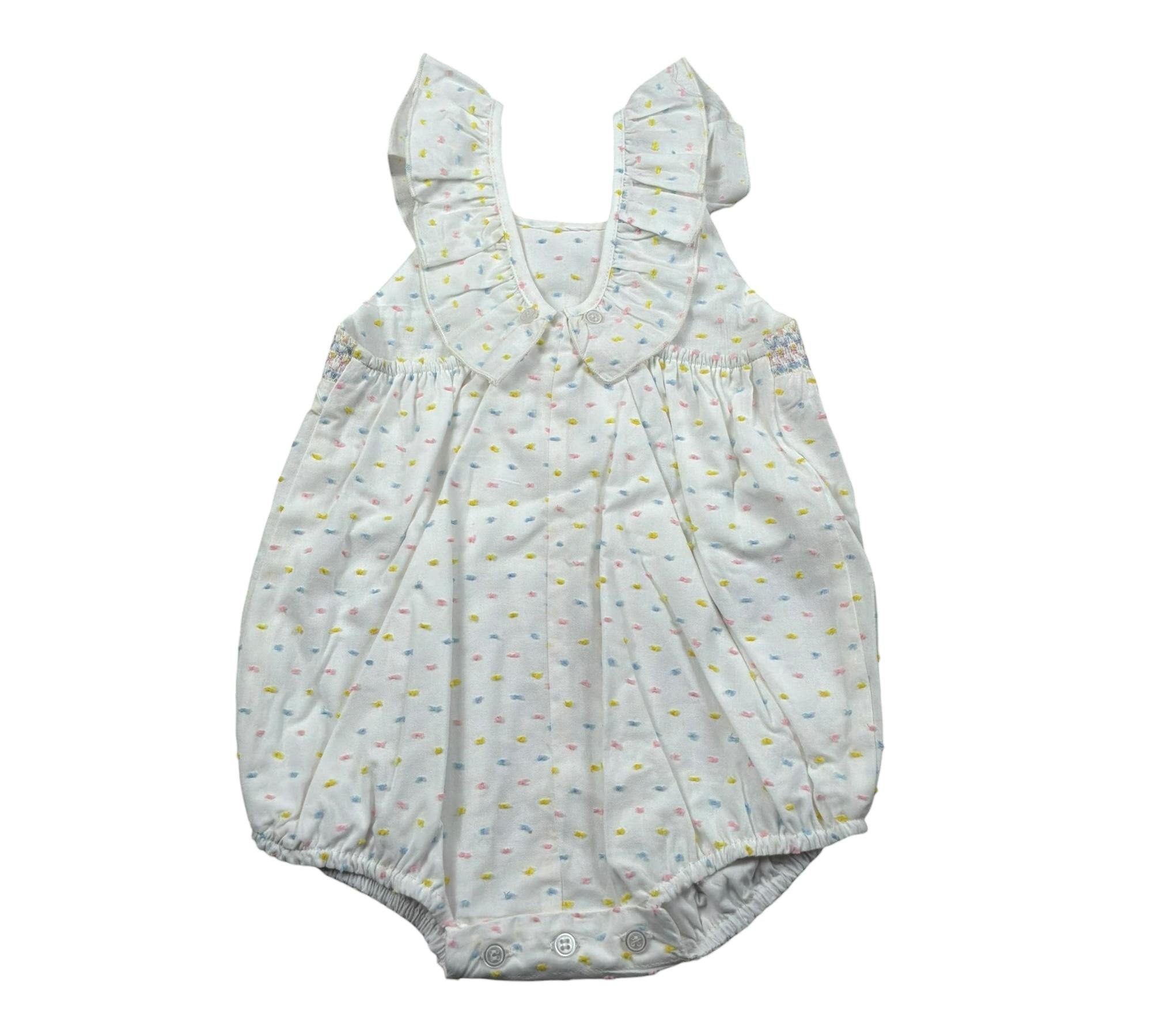 Wedoble Pagliaccetto Giromanica Tinta Unita per Neonata 005152293 BIANCO WEDOBLE 