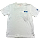 Saint Barth T-Shirt Girocollo Tinta Unita con Stampa per Bambino PORTLAND BIANCO SAINT BARTH 