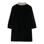 IL GUFO abito manica lunga tinta unita in velluto con collare Blu per Bambina A24VL595V0016J BLU IL GUFO 