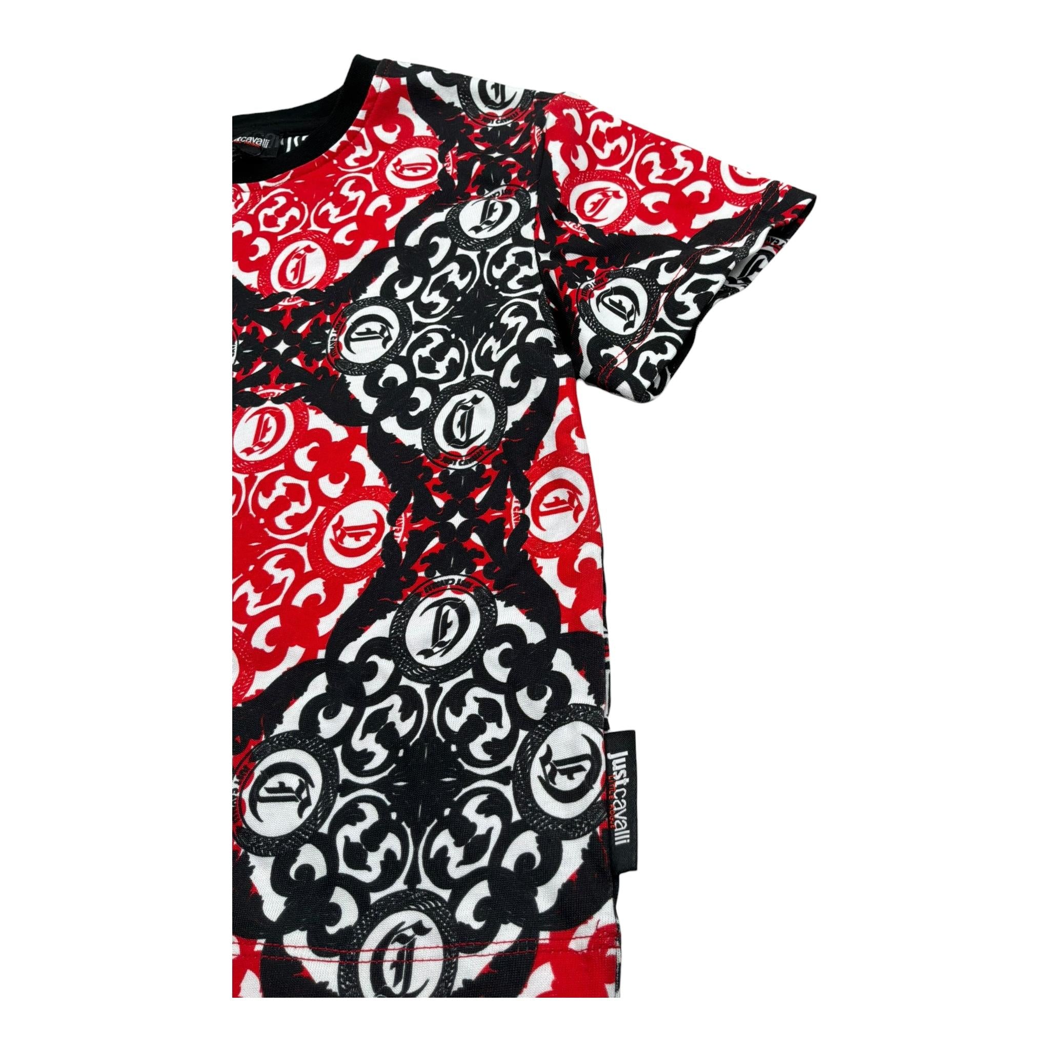 Just Cavalli T-Shirt Girocollo Tinta Unita con Stampa per Neonato JIP26064TS NERO JUST CAVALLI 