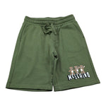 Moschino Bermuda Tinta Unita con Stampa per Bambino HUQ02M VERDE MOSCHINO 