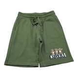 Moschino Bermuda Tinta Unita con Stampa per Bambino HUQ02M VERDE MOSCHINO 