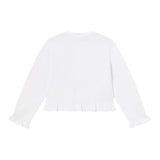 Mayoral Cardigan Tinta Unita con Ricami per Neonata 1383 BIANCO MAYORAL 