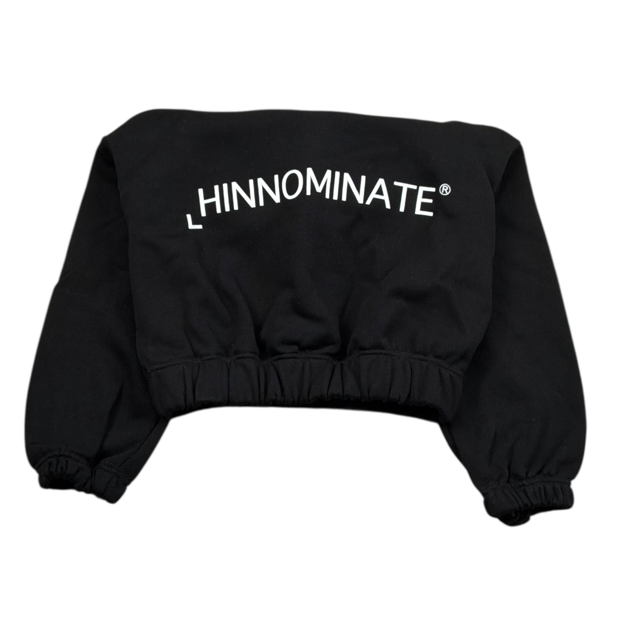 Hinnominate Felpa Tinta Unita con Stampa E Cappuccio per Bambina 3641FY00031 NERO HINNOMINATE 