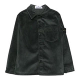 STONE ISLAND camicia tinta unita a costine in velluto Verde per Bambino 811610203 VERDE STONE ISLAND 
