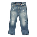 Diesel Jeans Tinta Unita con Strappi per Bambino J00817 AZZURRO DIESEL 