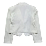Patrizia Pepe Giacca Tinta Unita Modello Crop per Bambina 7S0277 BIANCO PATRIZIA PEPE 