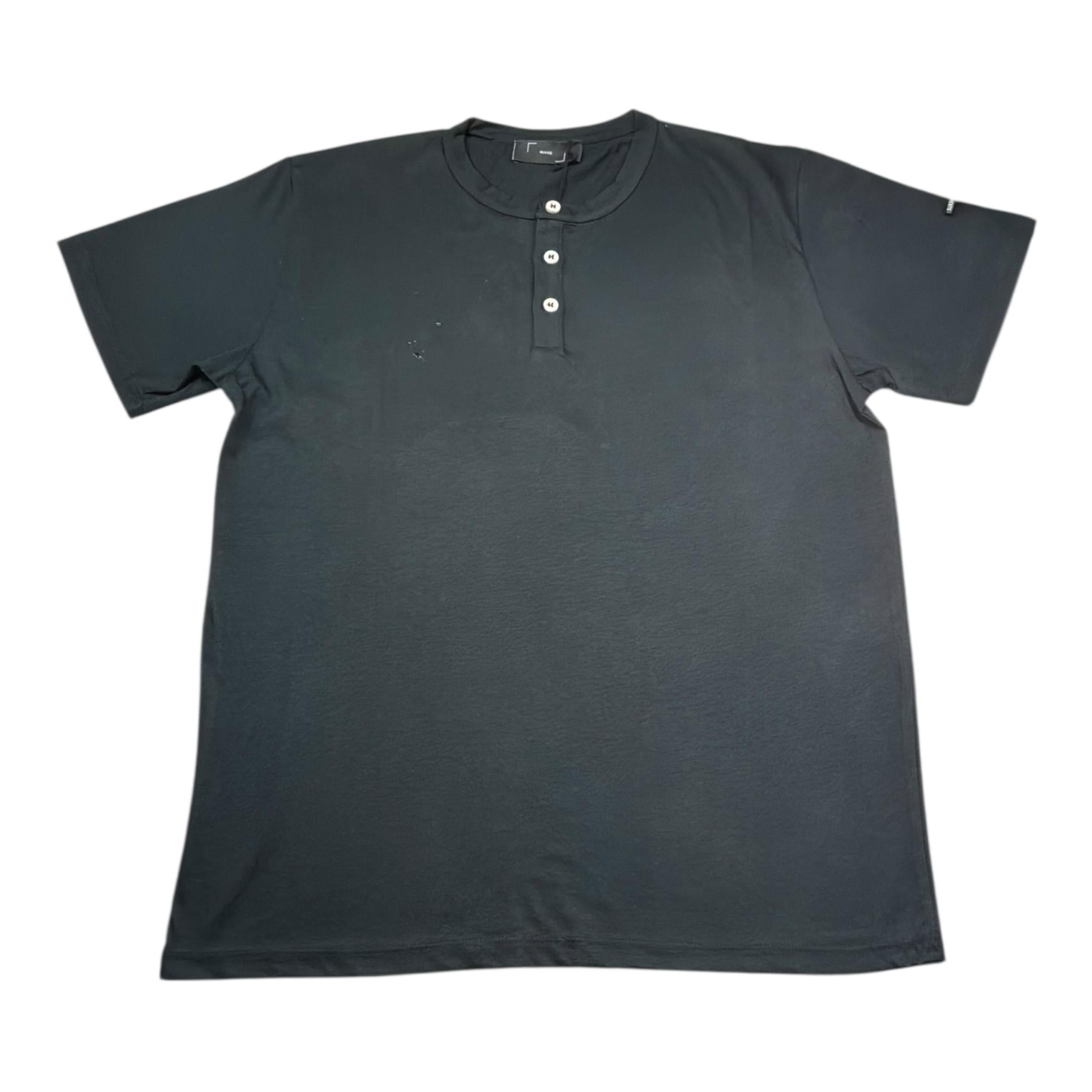 Make T-Shirt Tinta Unita con Bottoni per Bambino FD930J NERO MAKE 