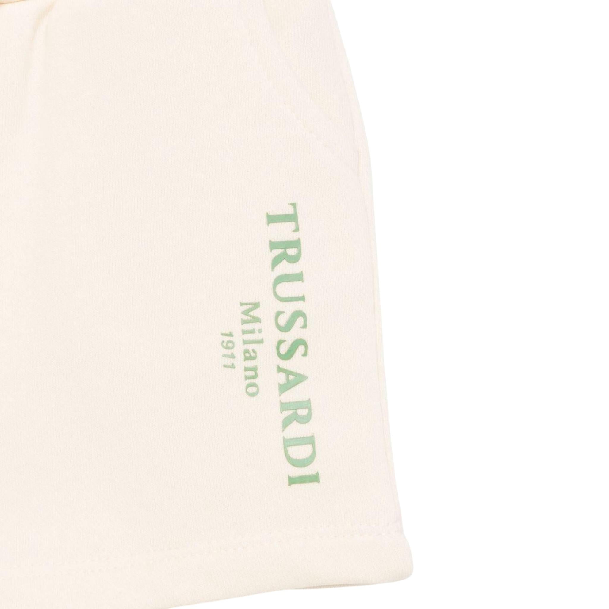 Trussardi Bermuda Tinta Unita con Elastico In Vita per Neonato TIP25016BEXX BEIGE TRUSSARDI 