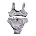 F**K Costume 2 Pezzi Tinta Unita Fascia-Slip per Bambina FJ25G1L06UFPK ROSA F**K 