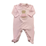 Le Bebe' Tutina Tinta Unita con Stampa per Neonata LBG5690 ROSA LE BEBE' 