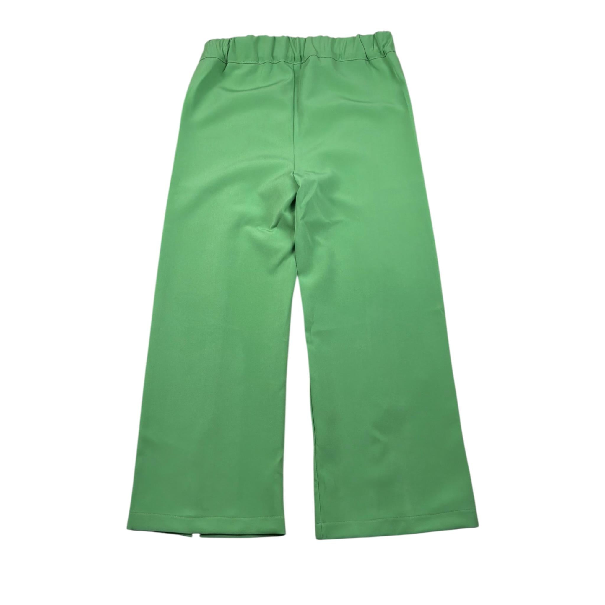 Illiana Pantalone Tinta Unita con Elastico In Vita per Bambina 533 VERDE ILLIANA 