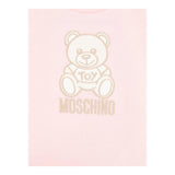 Moschino T-Shirt Girocollo Tinta Unita con Orso per Neonata MFM047 ROSA MOSCHINO 