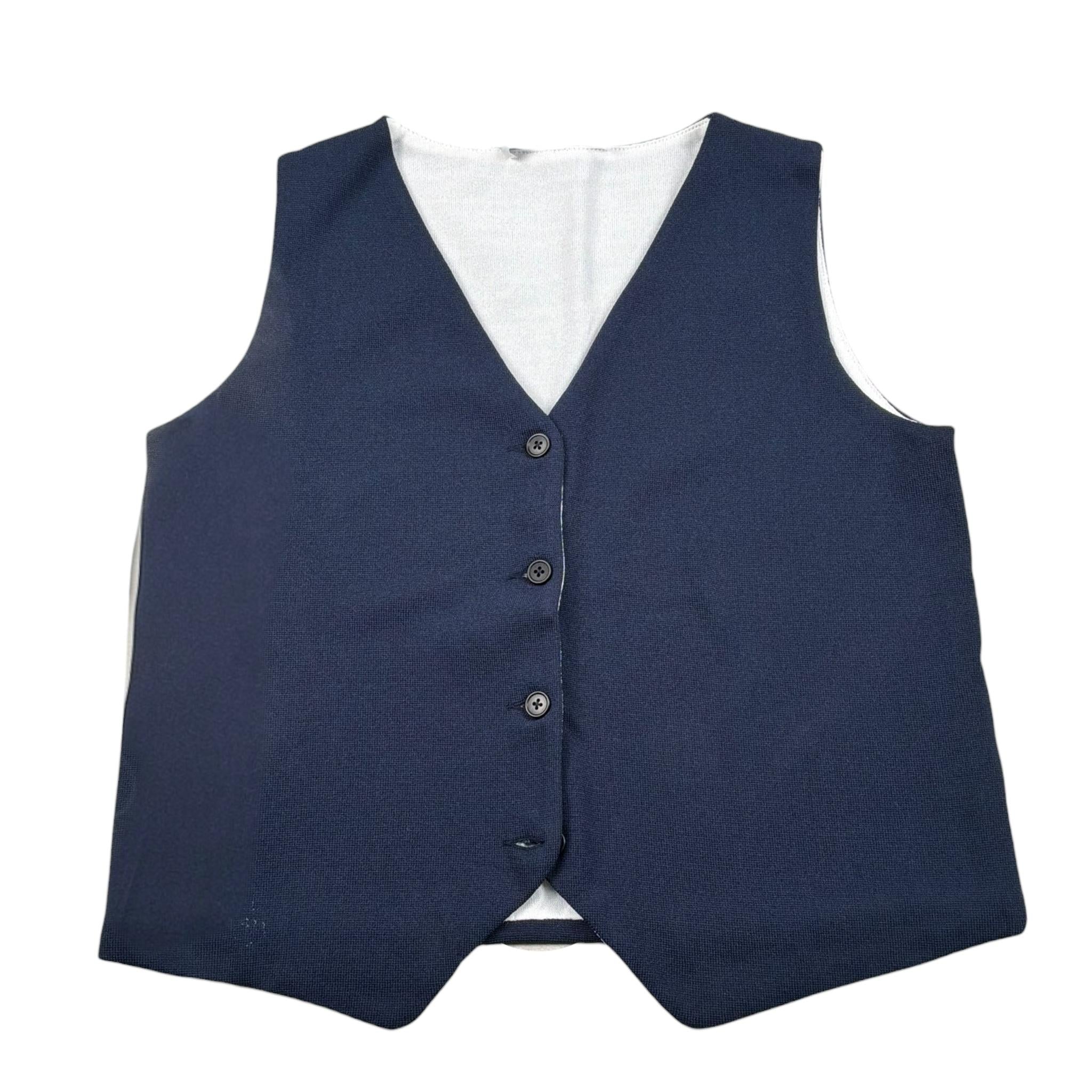 Nera 20.52 Gilet Tinta Unita con Bottoni per Bambino N15435 BLU NERA 20.52 