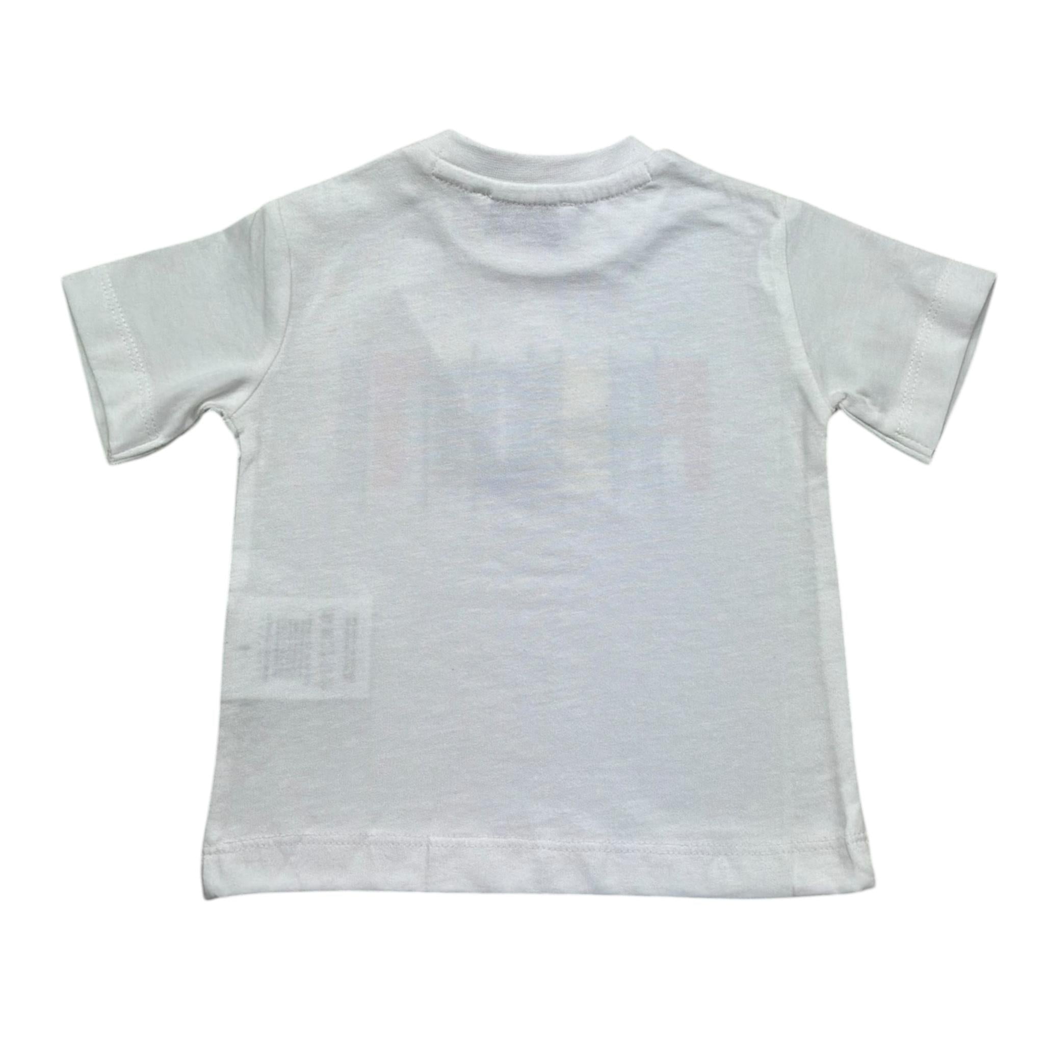 Cesare Paciotti T-Shirt Girocollo Tinta Unita con Stampa per Neonato TSP5115BXX BIANCO CESARE PACIOTTI 