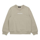 Dsquared2 Felpa Girocollo Tinta Unita con Stampa per Neonato DQ2860 BEIGE DSQUARED2 