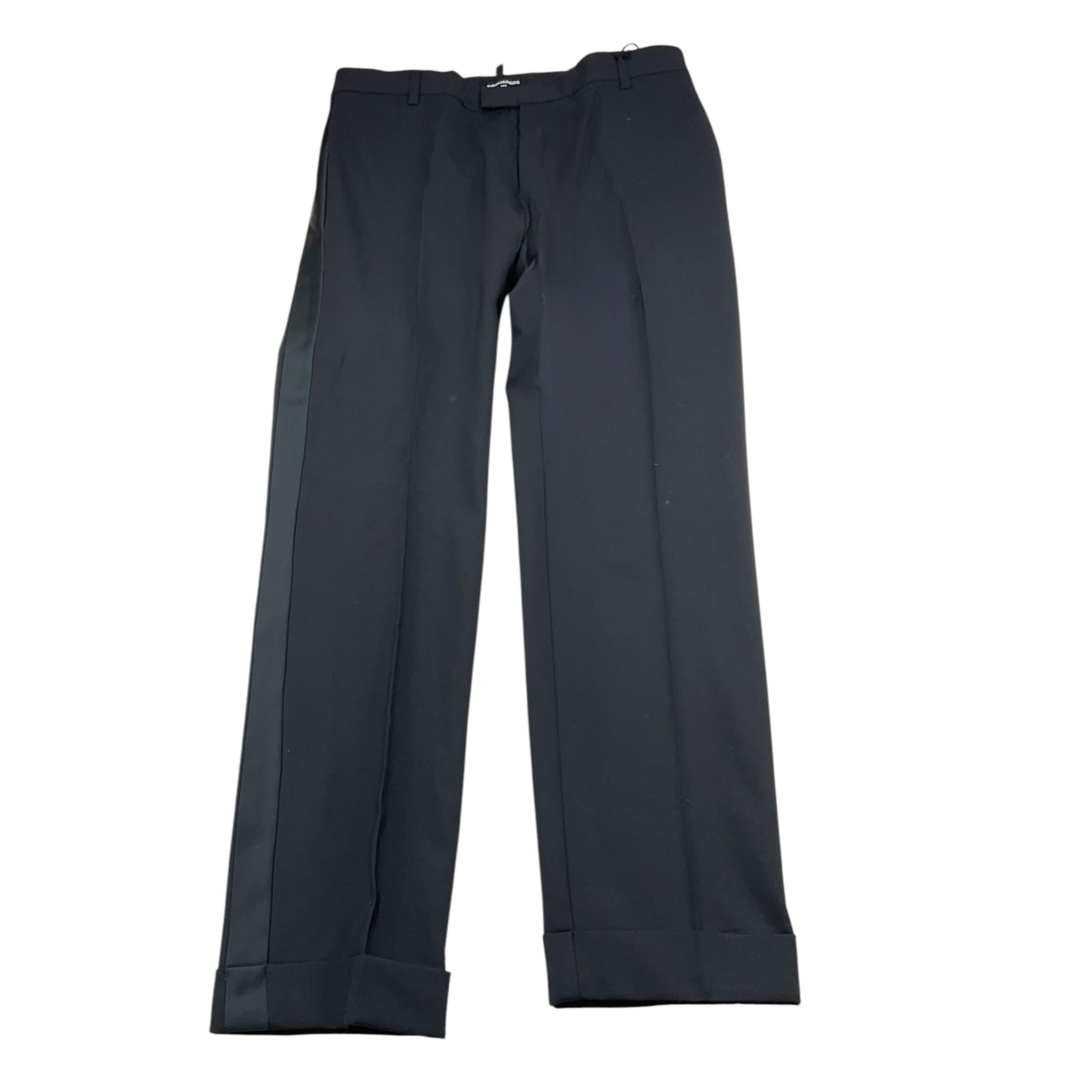 Dsquared2 Pantalone Tinta Unita con Girovita Regolabile per Bambino DQ1S2 NERO DSQUARED2 