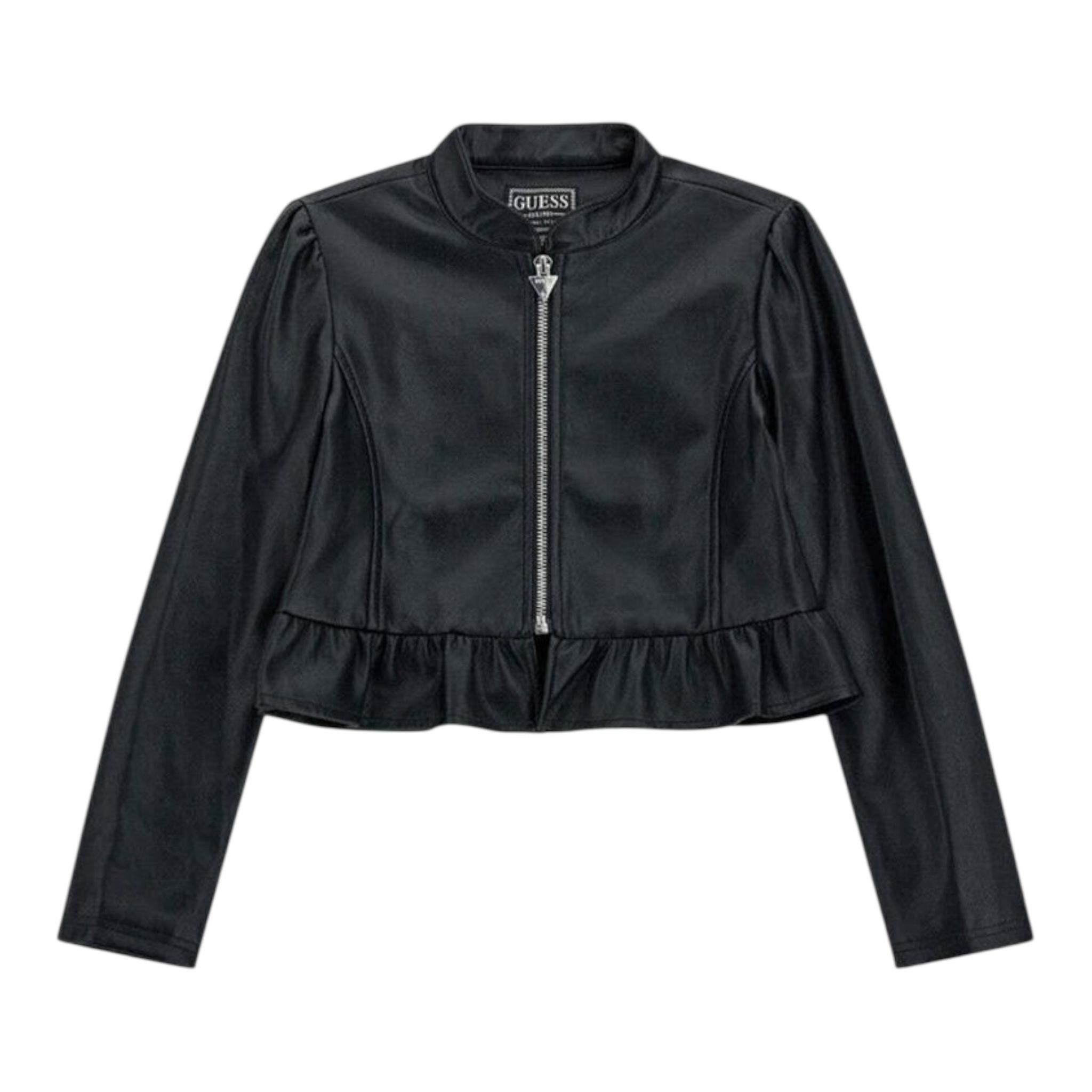 Guess Chiodo In Similpelle Tinta Unita per Bambina J4RL08WE8D0 NERO GUESS 