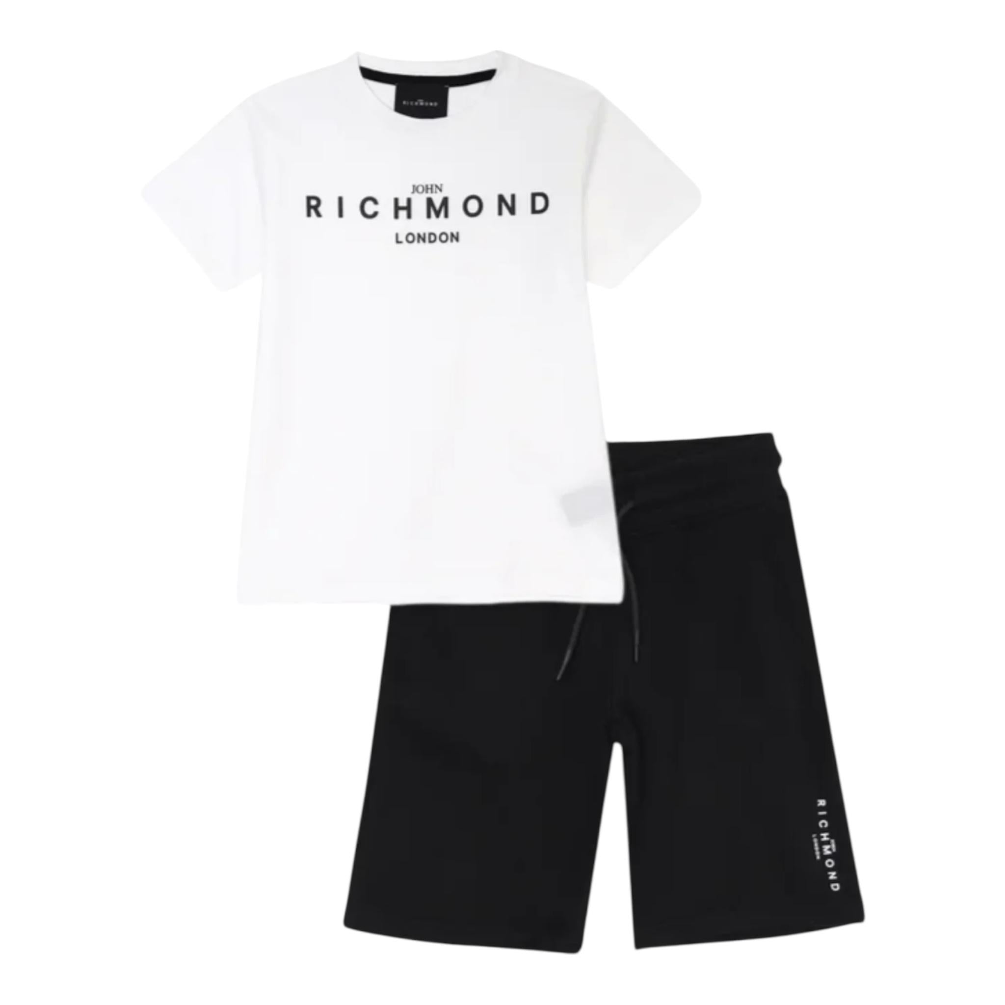 John Richmond Completo 2 Pezzi T-Shirt-Bermuda Bicolore per Neonato RBP25008CJXN BIANCO/NERO JOHN RICHMOND 