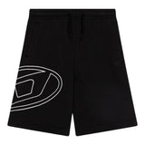 Diesel Bermuda In Tuta Tinta Unita con Logo per Bambino J02273X NERO DIESEL 