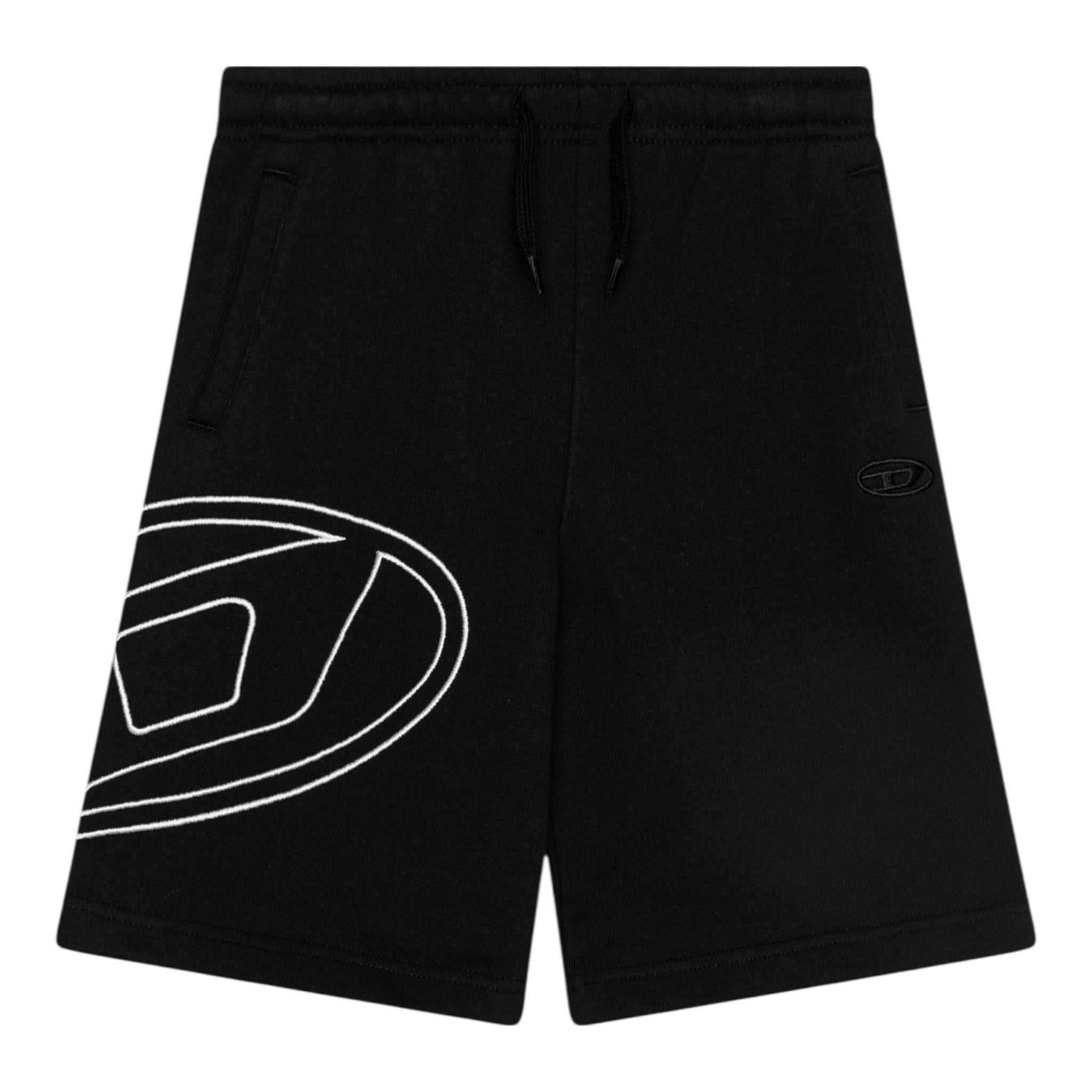 Diesel Bermuda In Tuta Tinta Unita con Logo per Bambino J02273X NERO DIESEL 