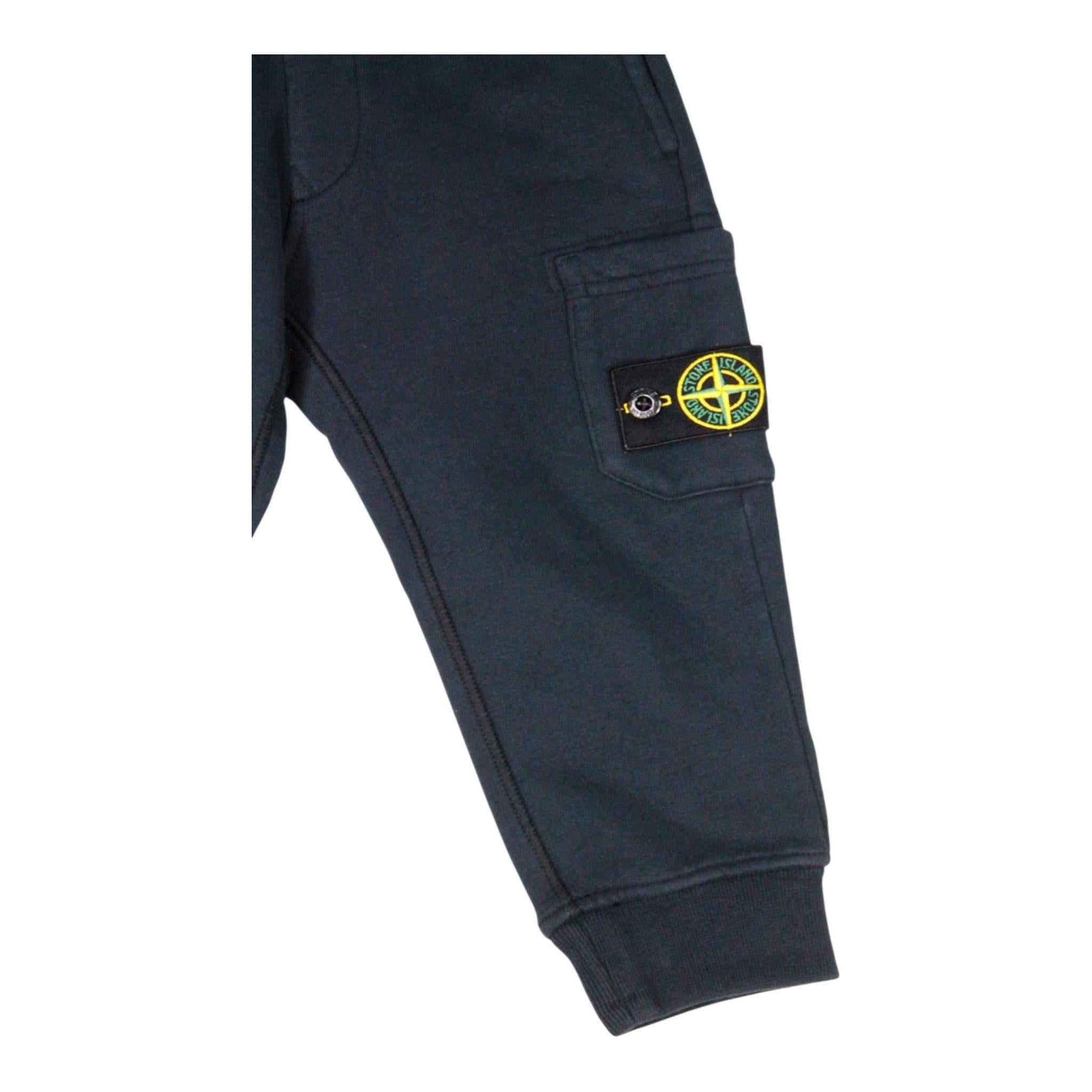 Stone Island Pantalone Tuta Tinta Unita per Neonato K1S166200005 BLU STONE ISLAND 