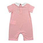 Moschino Pagliaccetto Mezza Manica Tinta Unita con Colletto per Neonata MNY03YA ROSA MOSCHINO 