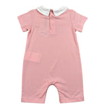 Moschino Pagliaccetto Mezza Manica Tinta Unita con Colletto per Neonata MNY03YA ROSA MOSCHINO 