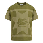 Missoni T-Shirt Girocollo Tinta Unita con Stampa per Bambino GW8P11 VERDE MISSONI 