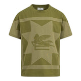 Missoni T-Shirt Girocollo Tinta Unita con Stampa per Bambino GW8P11 VERDE MISSONI 