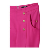 Balmain Pantalone Tinta Unita con Zip per Bambina BW6A40 FUXIA BALMAIN 