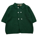 LITTLE BEAR cappotto tinta unita in maglia doppiopetto Verde per Neonato 9008 VERDE LITTLE BEAR 