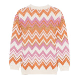 MISSONI maglia tinta unita girocollo con fantasia e paillettes Bianco per Bambina MV9A60 BIANCO MISSONI 