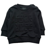 John Richmond Felpa Chiusa Girocollo Tinta Unita con Logo per Neonato RIP26014FE NERO JOHN RICHMOND 