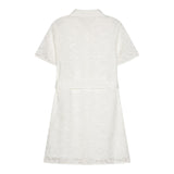 Michael Kors Abito Mezza Manica Tinta Unita con Ricami per Bambina R30295X BIANCO MICHAEL KORS 