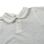 Lalalu' T-Shirt Tinta Unita con Colletto per Neonata TSL11P BIANCO LALALU' 