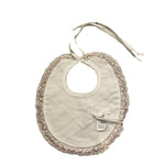 Ninnaoh Bavetta Tinta Unita con Stampa per Neonata I20155 BIANCO NINNAOH 