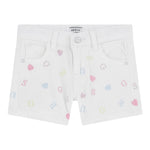 Guess Short Tinta Unita con Ricami per Neonata K5GD15WH630 BIANCO GUESS 