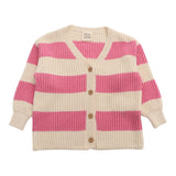 Dou Dou Cardigan Bicolore  per Bambina DW9A00 PANNA/ROSA DOU DOU 