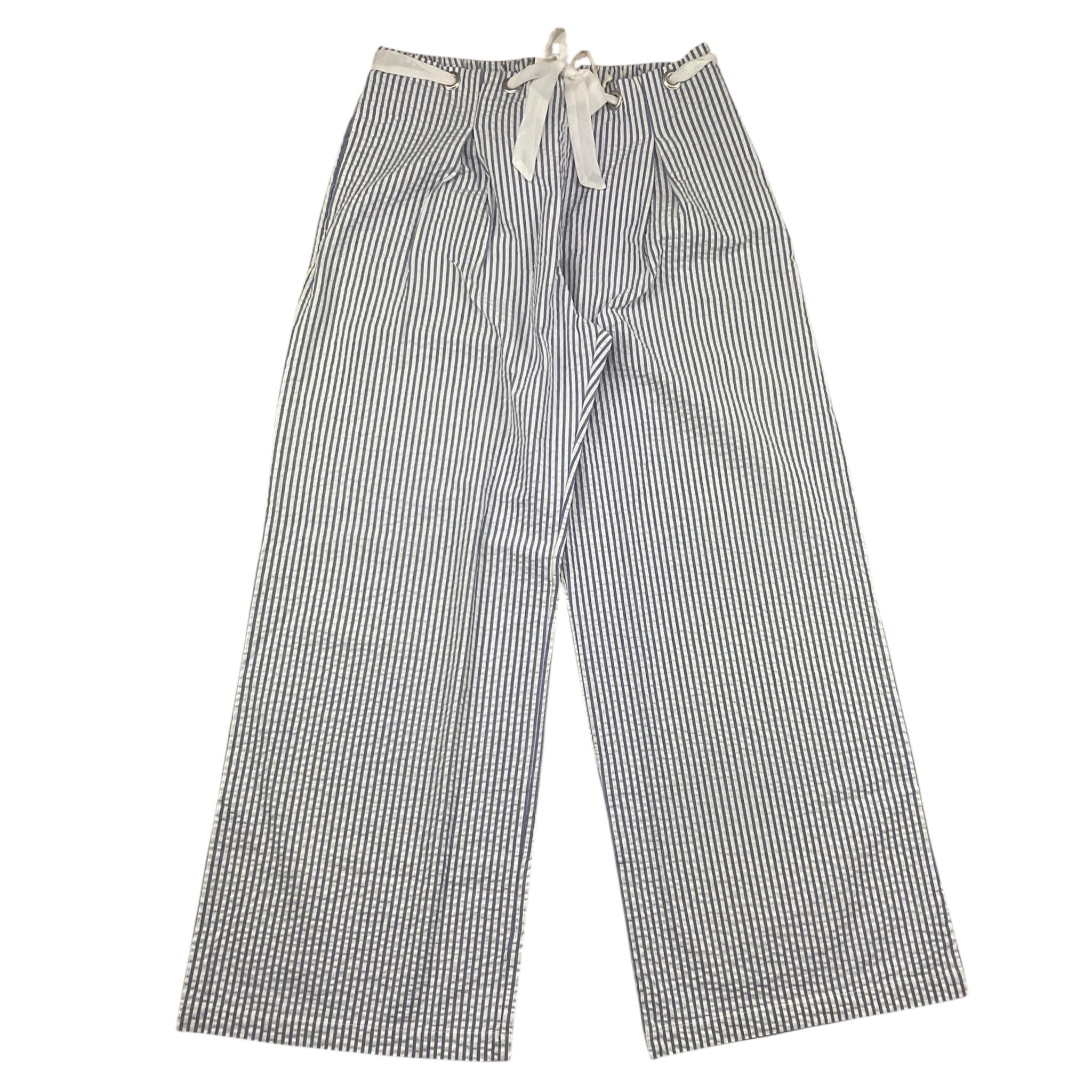 Zhoe & Tobiah Pantalone Modello Palazzo Fantasia A Righe per Bambina STS2F BIANCO/BLU ZHOE & TOBIAH 