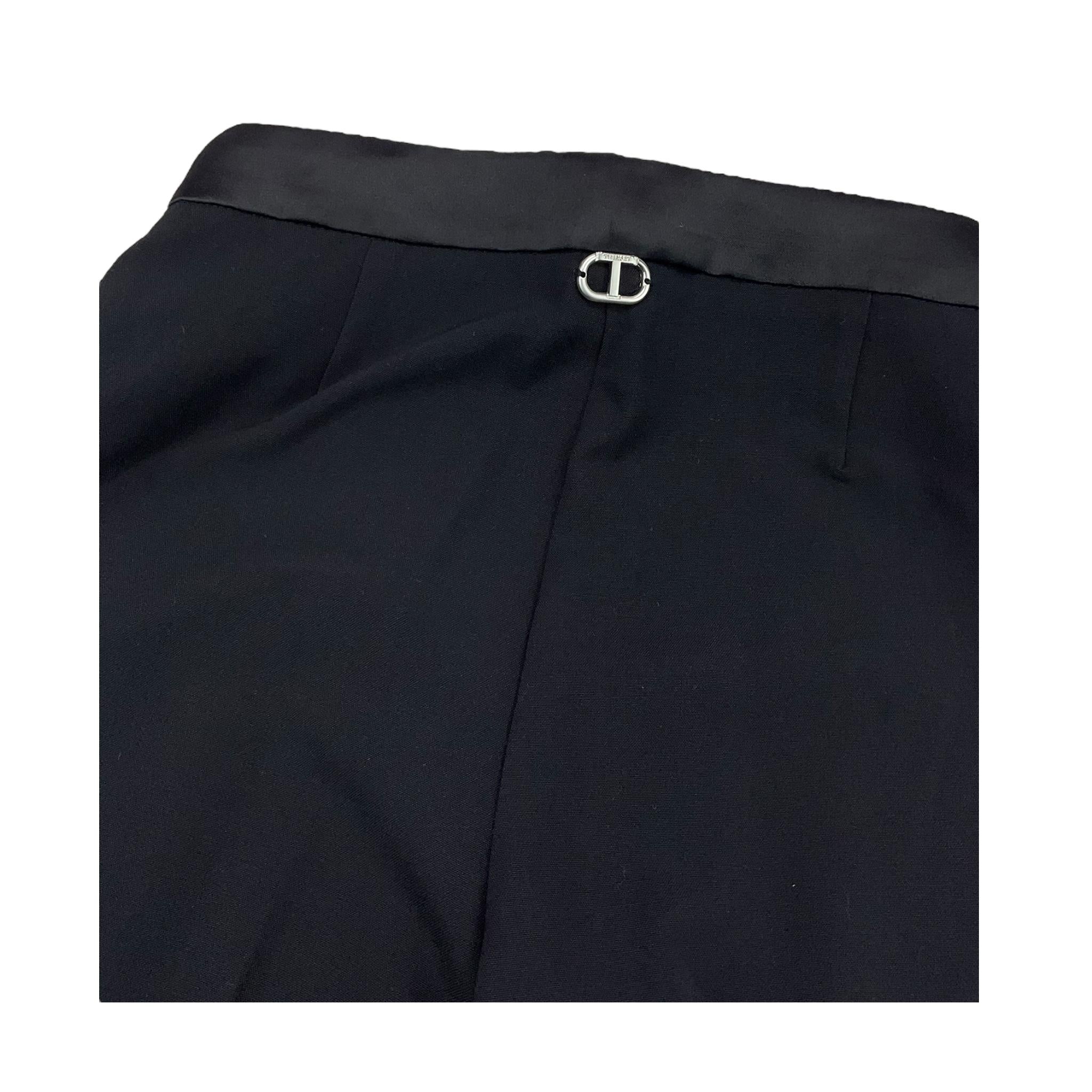 TWINSET pantalone tinta unita con chiusura zip Nero per Bambina 242GJ2112 NERO TWINSET 