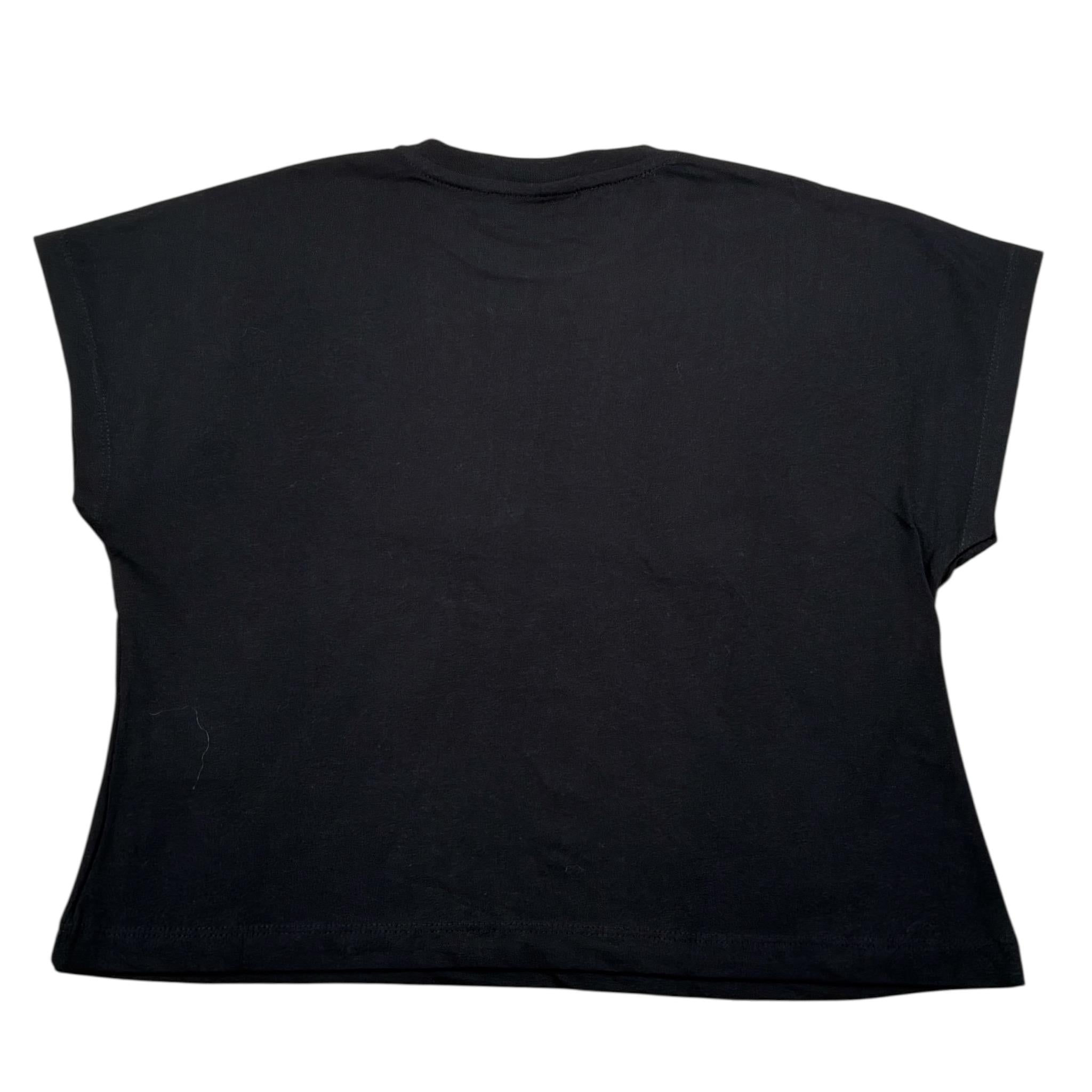 Disclaimer T-Shirt Girocollo tinta unita con Stampa Nero per Bambina 25EDK58523 NERO DISCLAIMER 