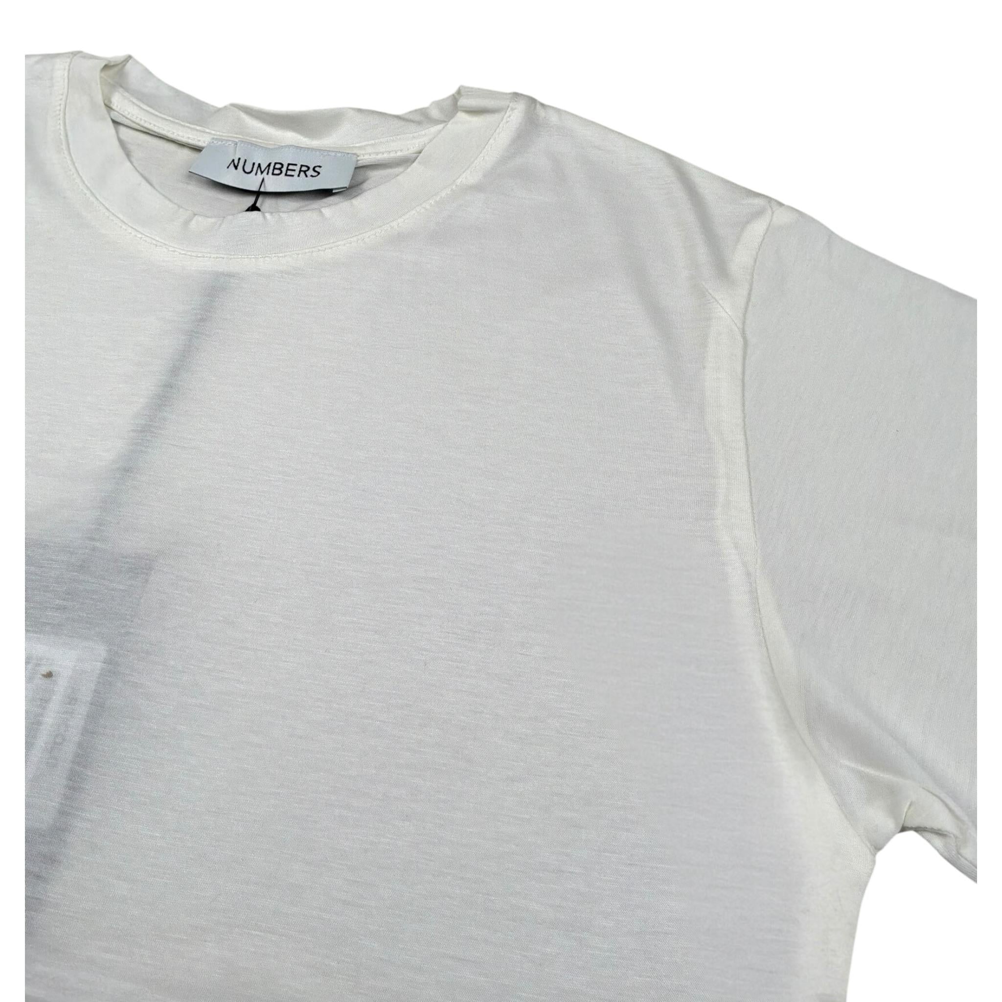 Numbers T-Shirt Girocollo Tinta Unita per Bambino NU02 PANNA NUMBERS 