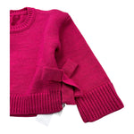 M+E' maglia girocollo tinta unita con fiocchi Fuxia per Neonata UE1036 FUXIA M+E' 