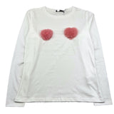 FUN & FUN shirt girocollo tinta unita con pon pon in contrasto Bianco per Bambina FCJTS00018 BIANCO FUN & FUN 