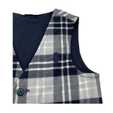 MINI BANDA gilet fantasia quadri Blu per Neonato 35688 BLU MINI BANDA 