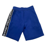 Emporio Armani Bermuda Tinta Unita con Profili Logati per Bambino 3R4SJ8 COBALTO EMPORIO ARMANI 