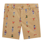 Guess Bermuda Tinta Unita con Stampe Orso per Neonato N5RD01WFYS1 BEIGE GUESS 