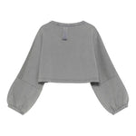 Dou Dou Felpa Chiusa Crop Tinta Unita per Bambina DW4A00 GRIGIO DOU DOU 